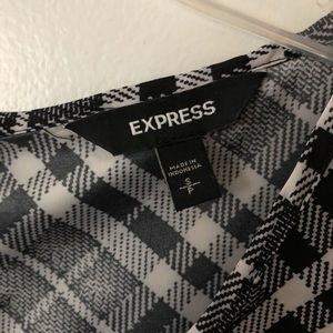 Express Tops - Plaid shirt sleeve top from express , size small Express Tops - Plaid shirt sleeve top from express , size small